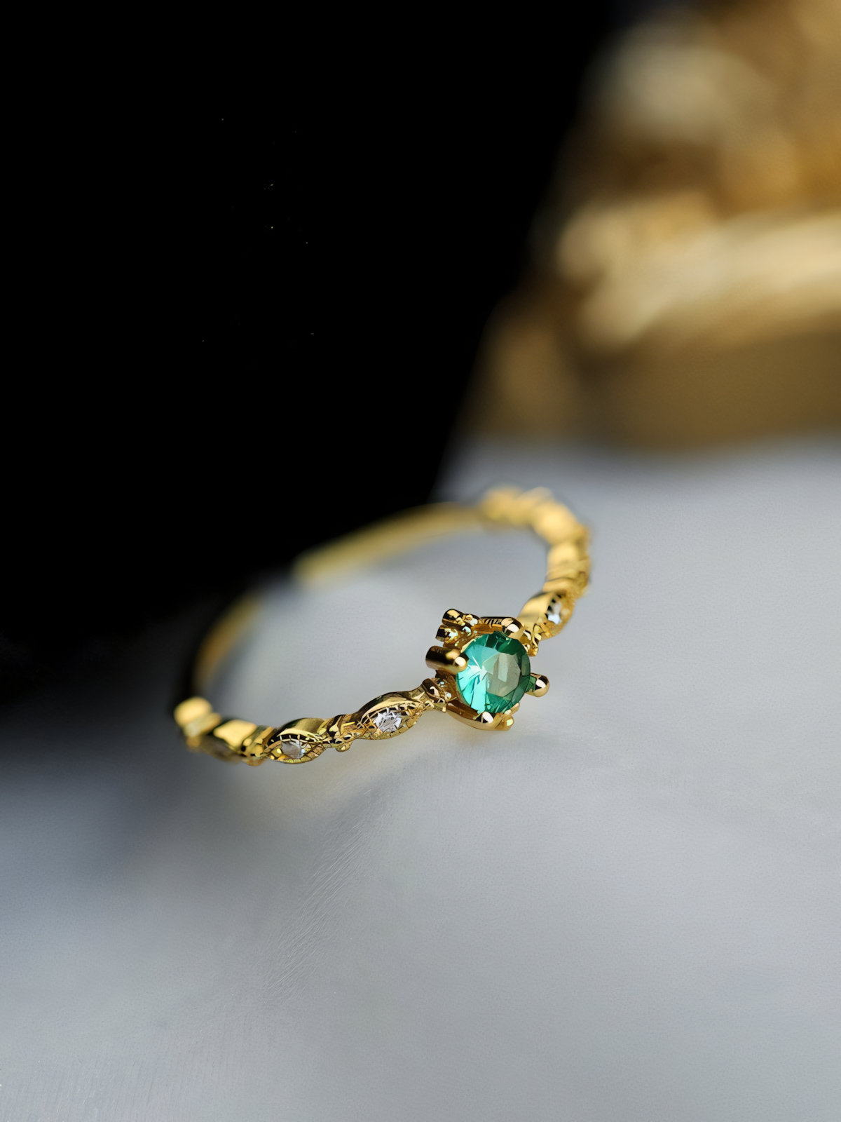 Sparkling Diamonds Open End Adjustable Ring
