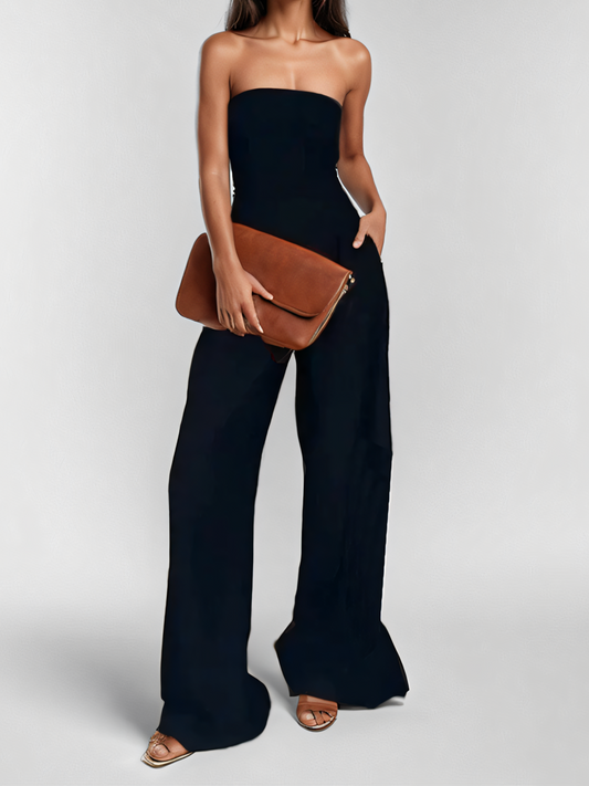 Sleeveless Sexy Jumpsuit Wide-leg Pants