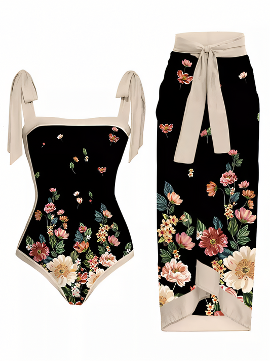 Vintage Print One-piece Swimsuit