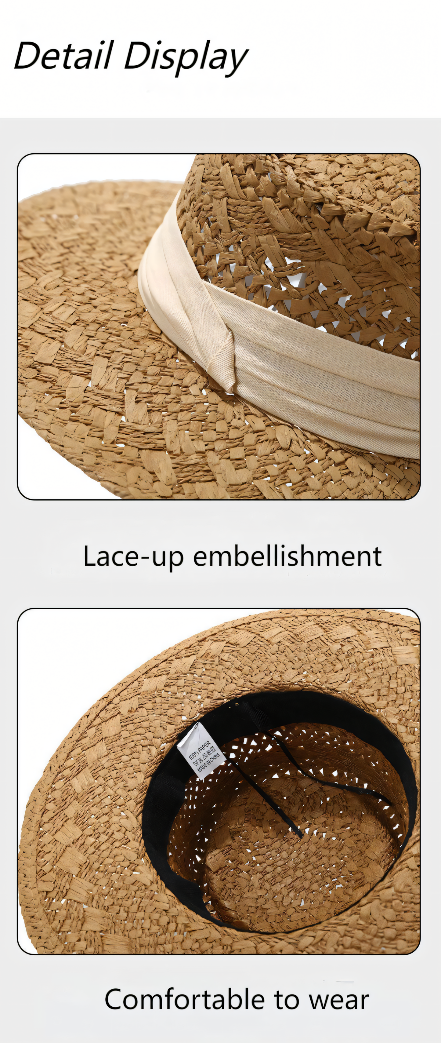 Straw Hat French Flat Top Sun Hat