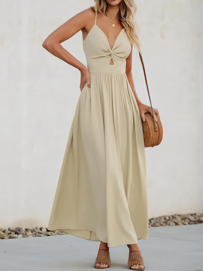 Macron-colored Slip Maxi Dress