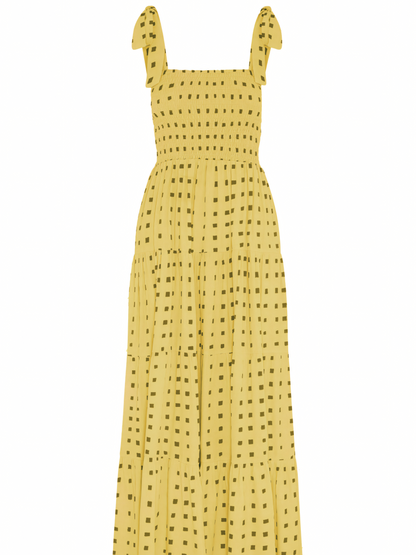 Polka Dot Print Halter Maxi Dress