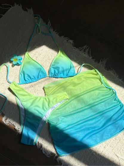 Sexy Gradient Bikini Trio