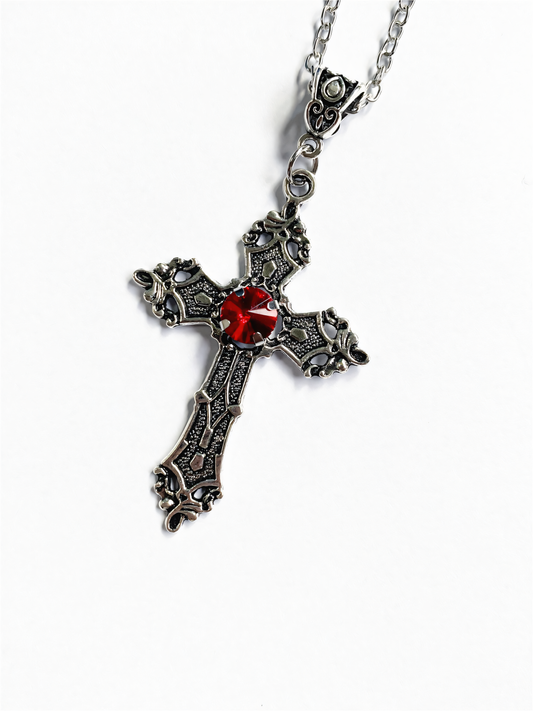 Gothic Cross Diamond Necklace