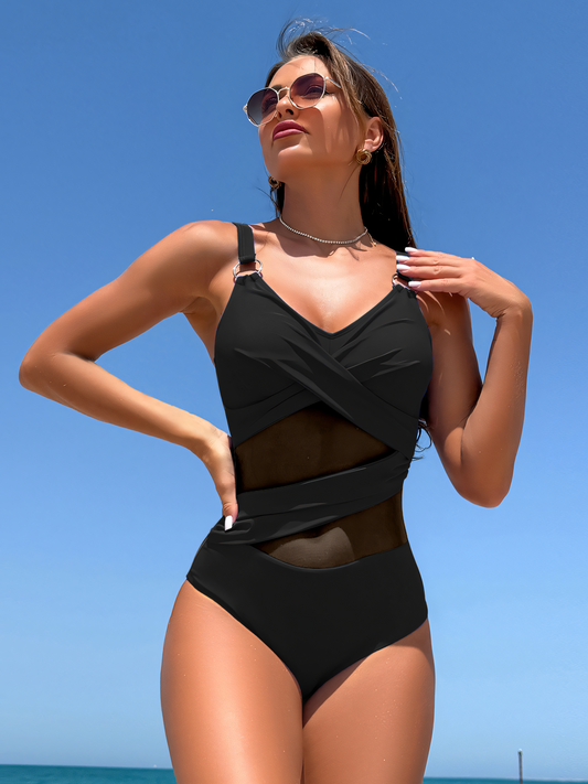 Solid Color One-piece Swimsuit