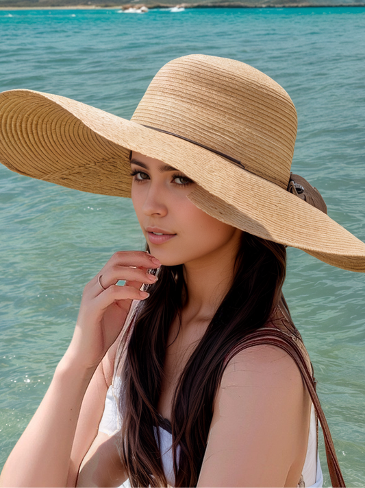 Straw Large Brim Beach Hat