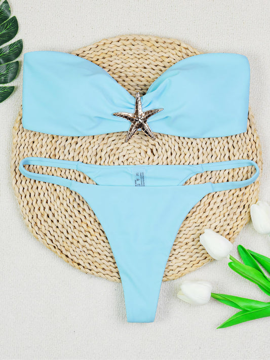 Starfish Accessories Solid Color Bikini