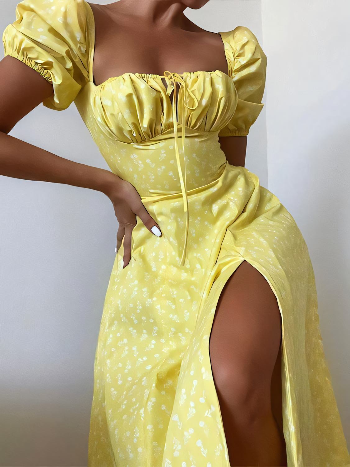 Floral Vintage-inspired Bandage  Maxi Dress