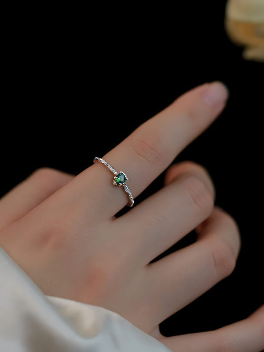 Sparkling Diamonds Open End Adjustable Ring
