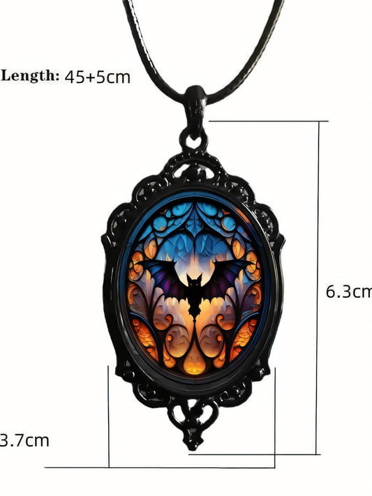 Vintage Gothic Halloween Pendant Necklace