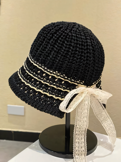 Straw Ribbon Beach Hat
