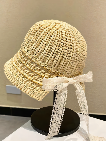 Straw Ribbon Beach Hat