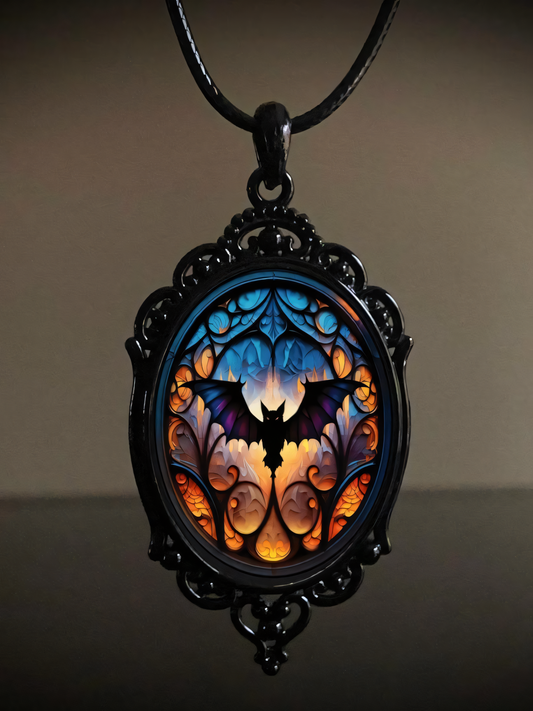 Vintage Gothic Halloween Pendant Necklace