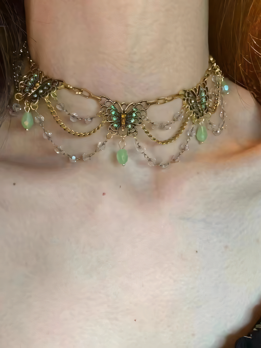Beaded Butterfly Necklace