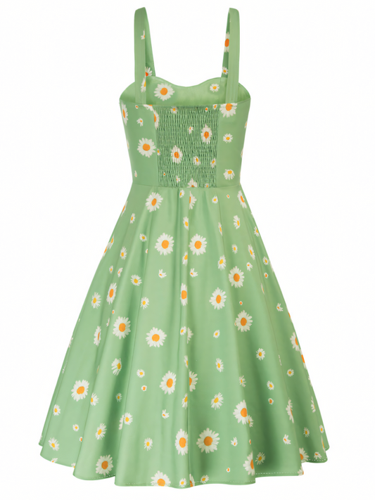 Daisy Printed Slip Midi Dress