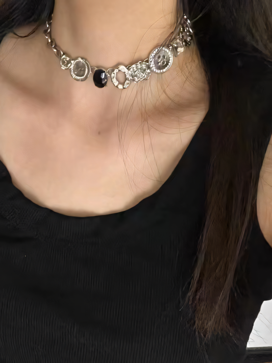 Vintage Button Necklace