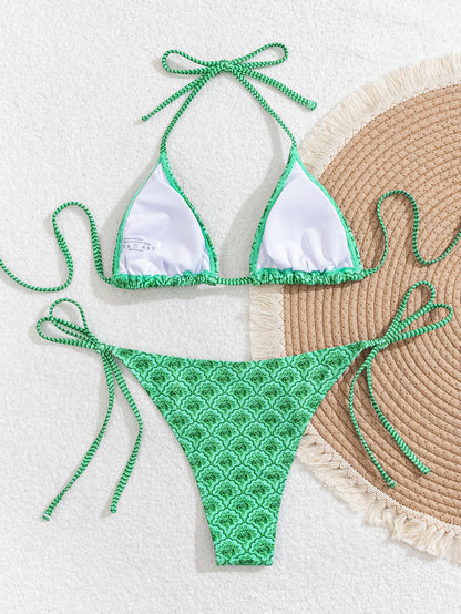 Green Tie-Side Bikini