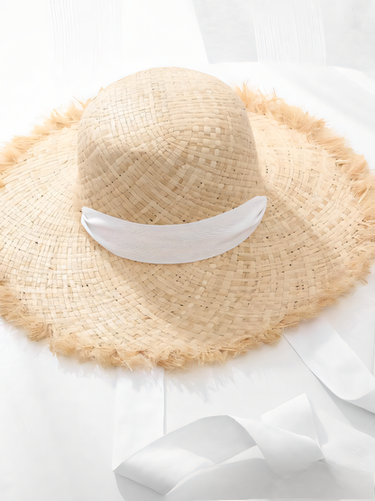 Round Floppy Strap Salafi Straw Hat