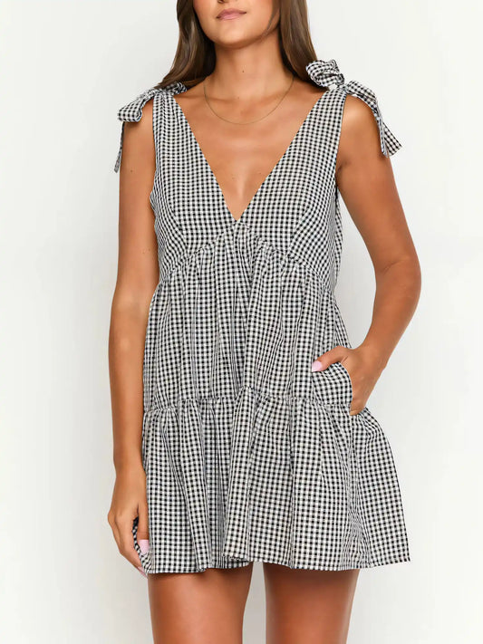 Casual Strap Vest V-Neck Mini Dress