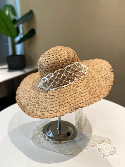 Lace Straw Beach Sun Hat