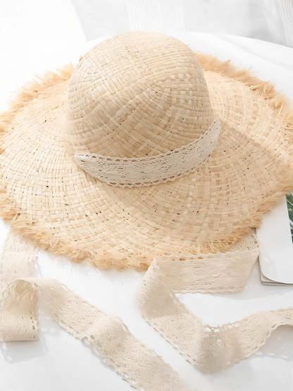 Round Floppy Strap Salafi Straw Hat