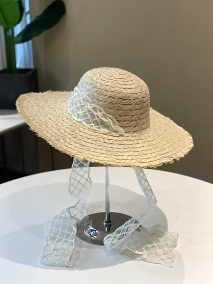 Lace Straw Beach Sun Hat