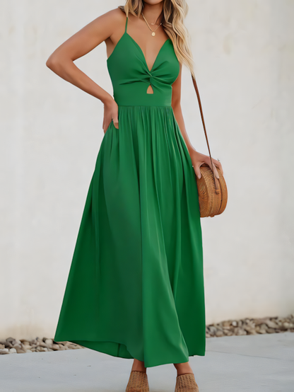 Macron-colored Slip Maxi Dress