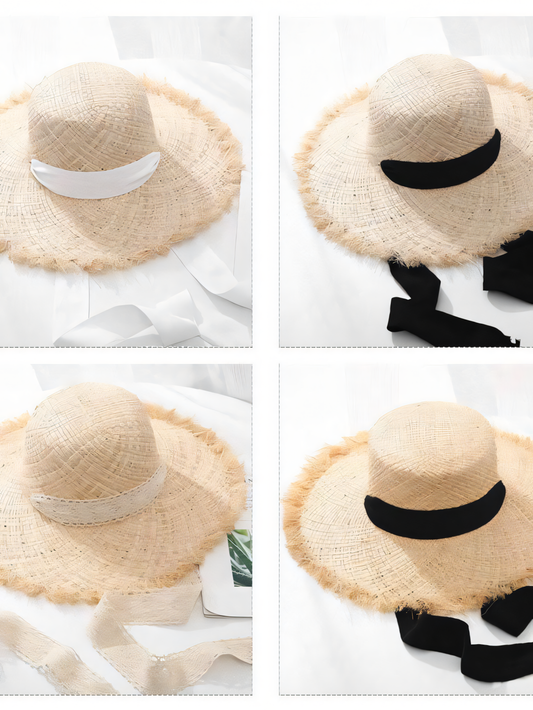 Round Floppy Strap Salafi Straw Hat