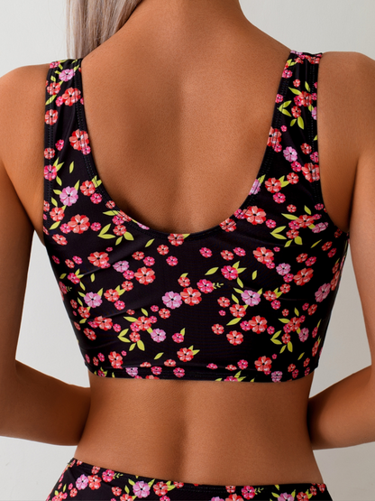 Strap-on Floral  Bikini