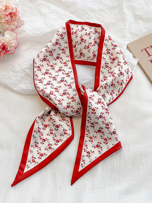 Floral Printed Silk Scarf