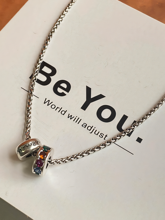 Rainbow Circle Necklace