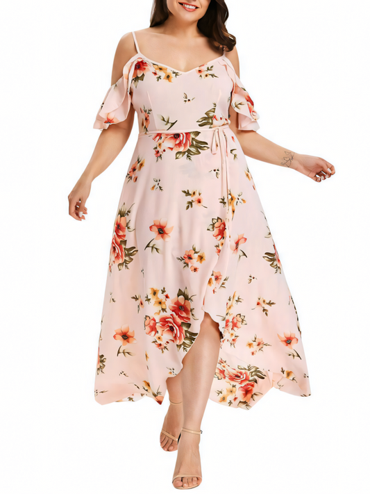 Print Sexy Slip Maxi Dress