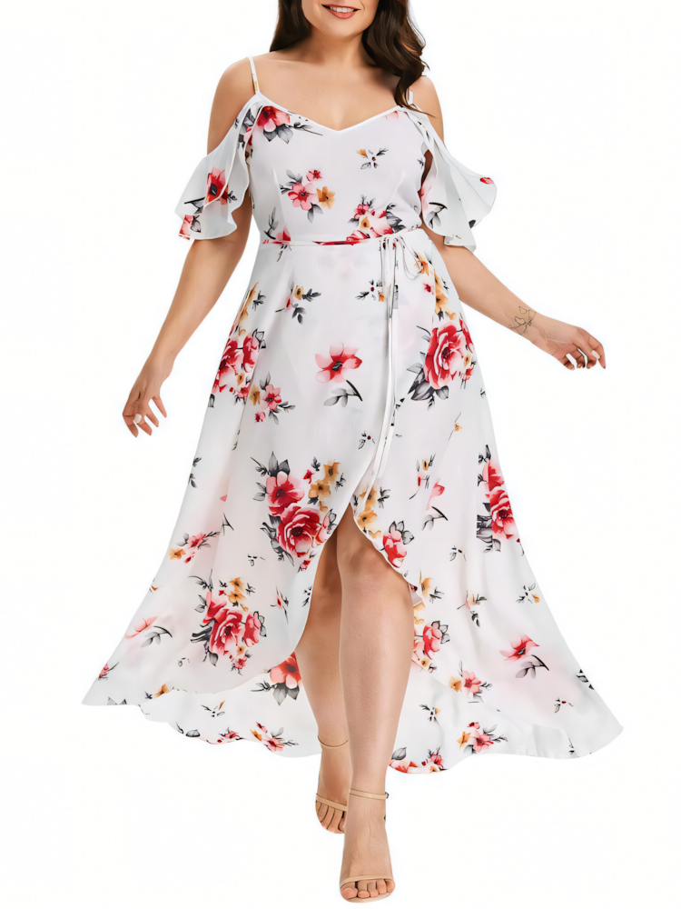 Print Sexy Slip Maxi Dress