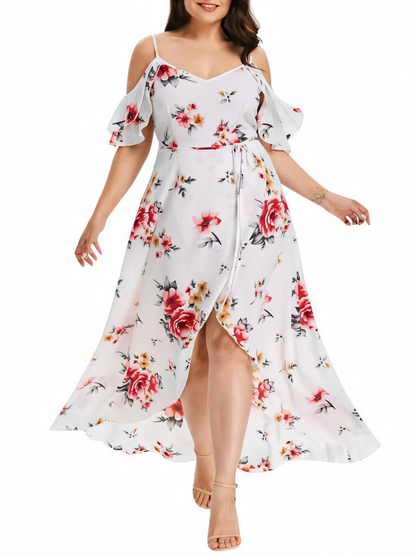 Print Sexy Slip Maxi Dress