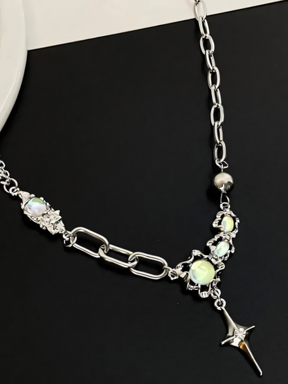 Moonstone Cross Necklace