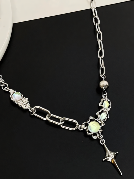 Moonstone Cross Necklace