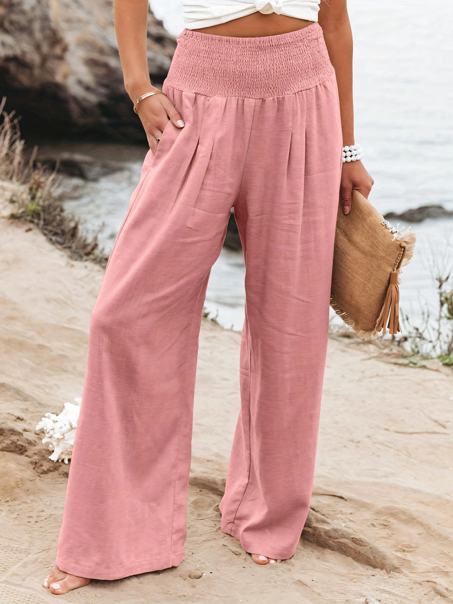 Casual Style Comfortable Mid- Waisted Pants
