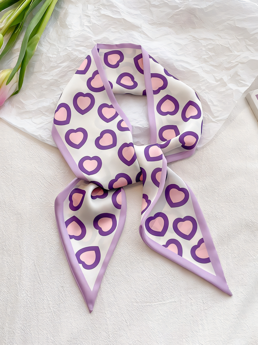 Purple Heart Silk Scarf