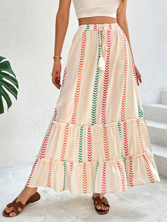 Bohemian Patchwork Printed Skirt