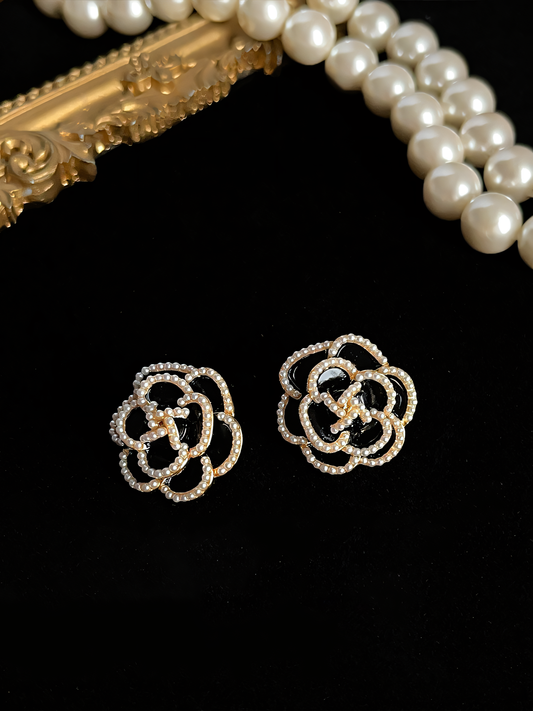 Vintage Camellia Earrings