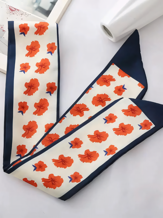 Vintage Floral Silk Scarf