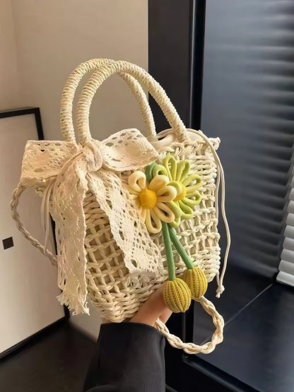 Flower Straw Bag