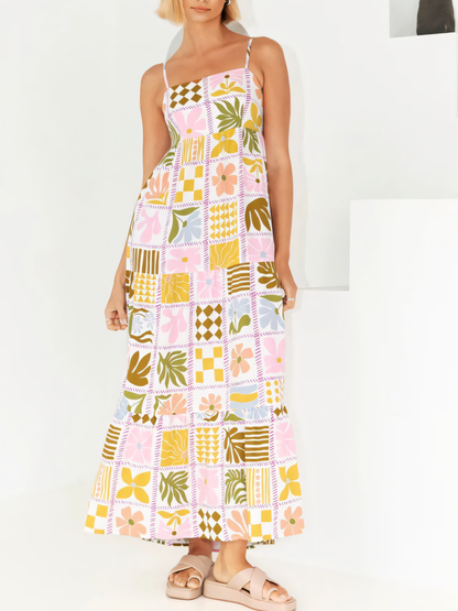 Back Cutout Halter Maxi Dress