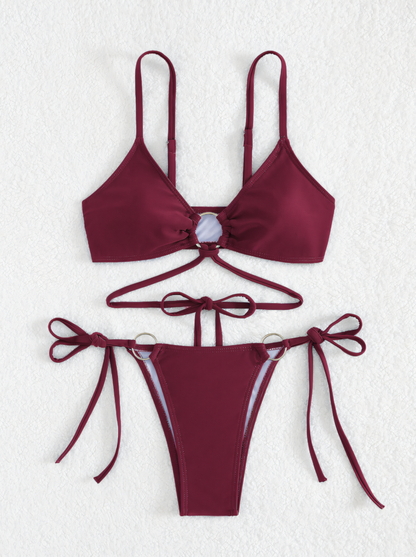 Sexy Solid Color Bikini