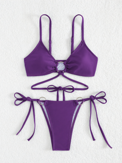 Sexy Solid Color Bikini