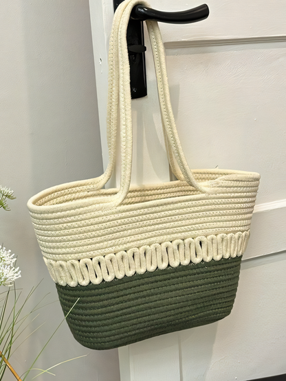 Skeleton Cotton Cord Weaving Bag