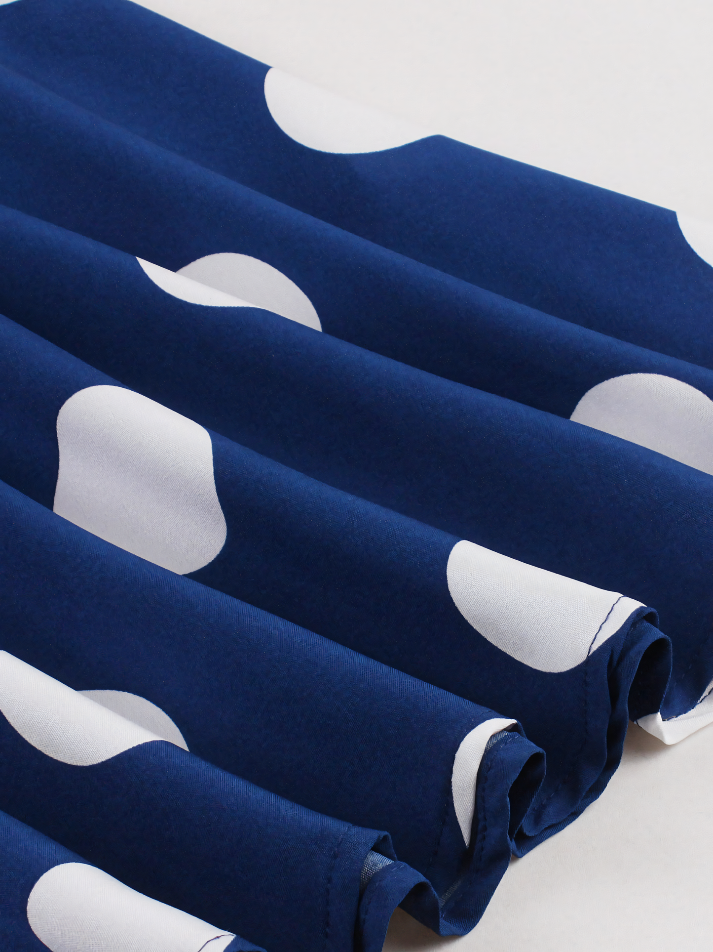 Blue White Dot Vintage Midi Dress
